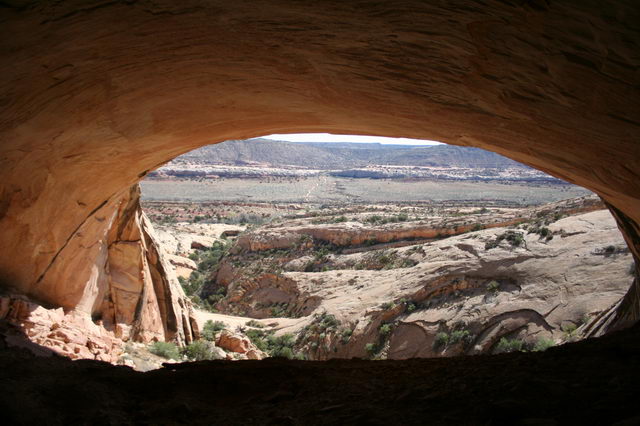 View out of cave
